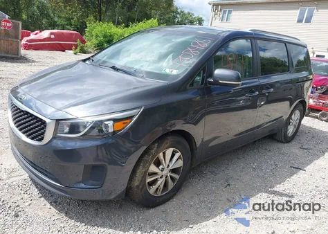 2016 Kia Sedona Lx z USA, uszkodzony, nr VIN KNDMB5C10G6204432